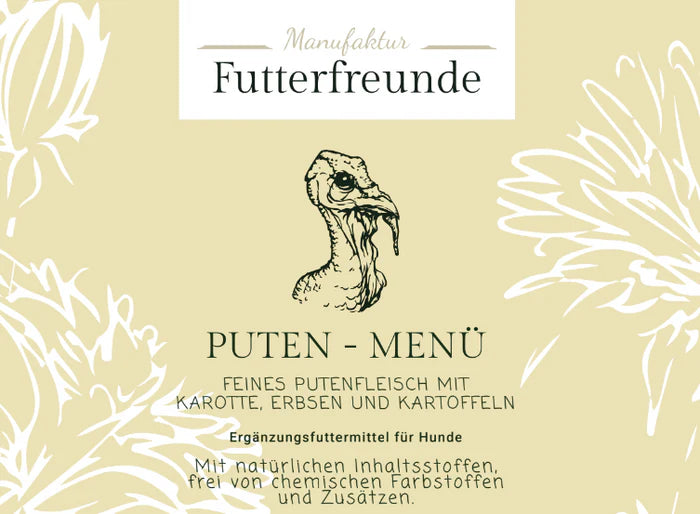 Manufaktur Futterfreunde Glasmenü Pute, 400g