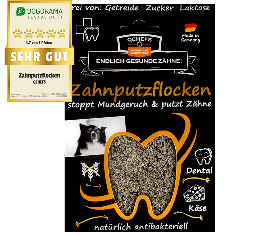 QChefs Zahnputzflocken Hund